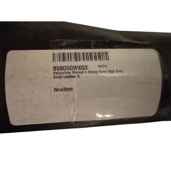 Naturalizer Women's Henny Black Leather Knee High Boots Size 9 - Picture 4 of 13